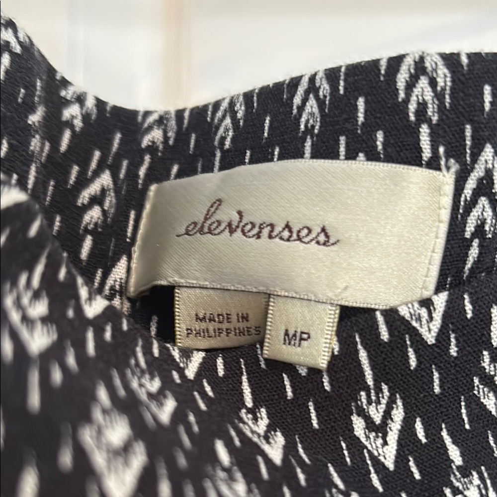 Elevenses Black and White Wide Leg Pants - Picture 4 of 7